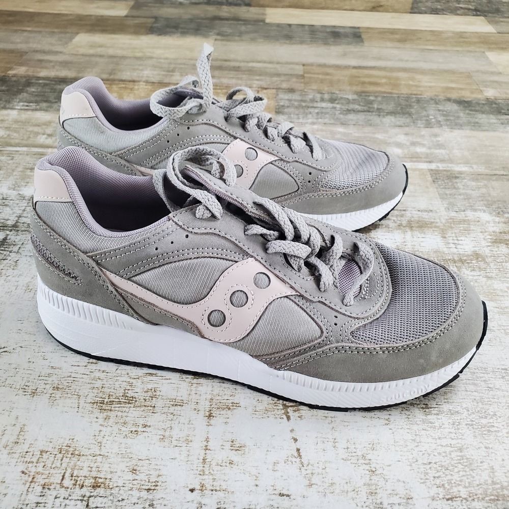 Saucony Eclipse Mens Shoes Sz 9 Running Gray Dove Suede Mesh Lace Up Sneakers
